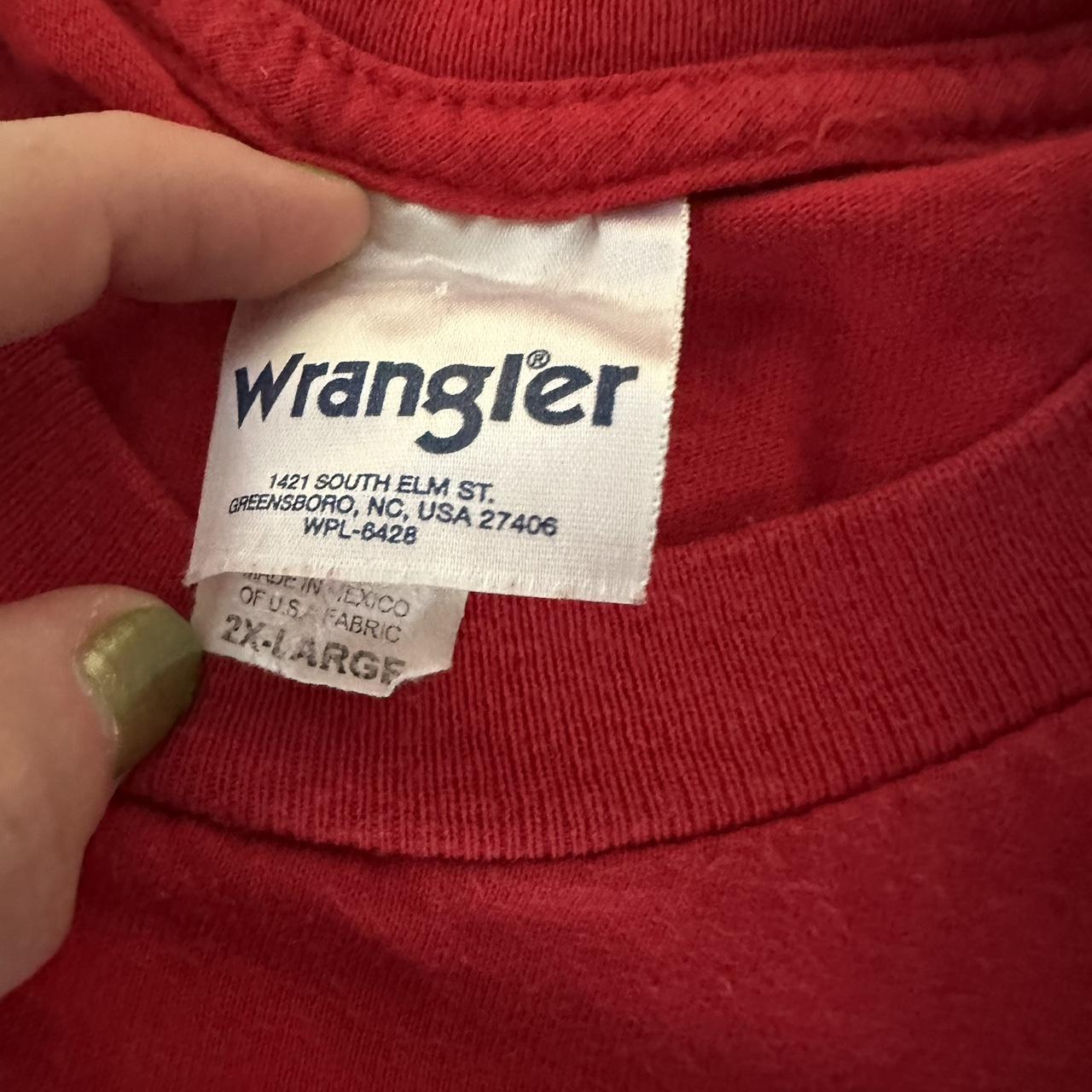 Vintage Wrangler Men's Team Roper Red Graphic T-Shirt