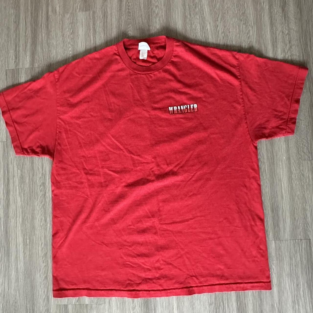 Vintage Wrangler Men's Team Roper Red Graphic T-Shirt