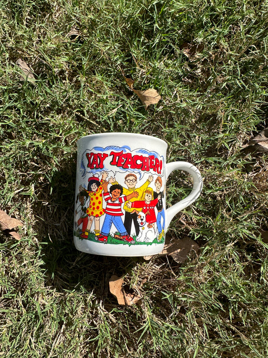 Vintage Yay Teacher Coffee Mug