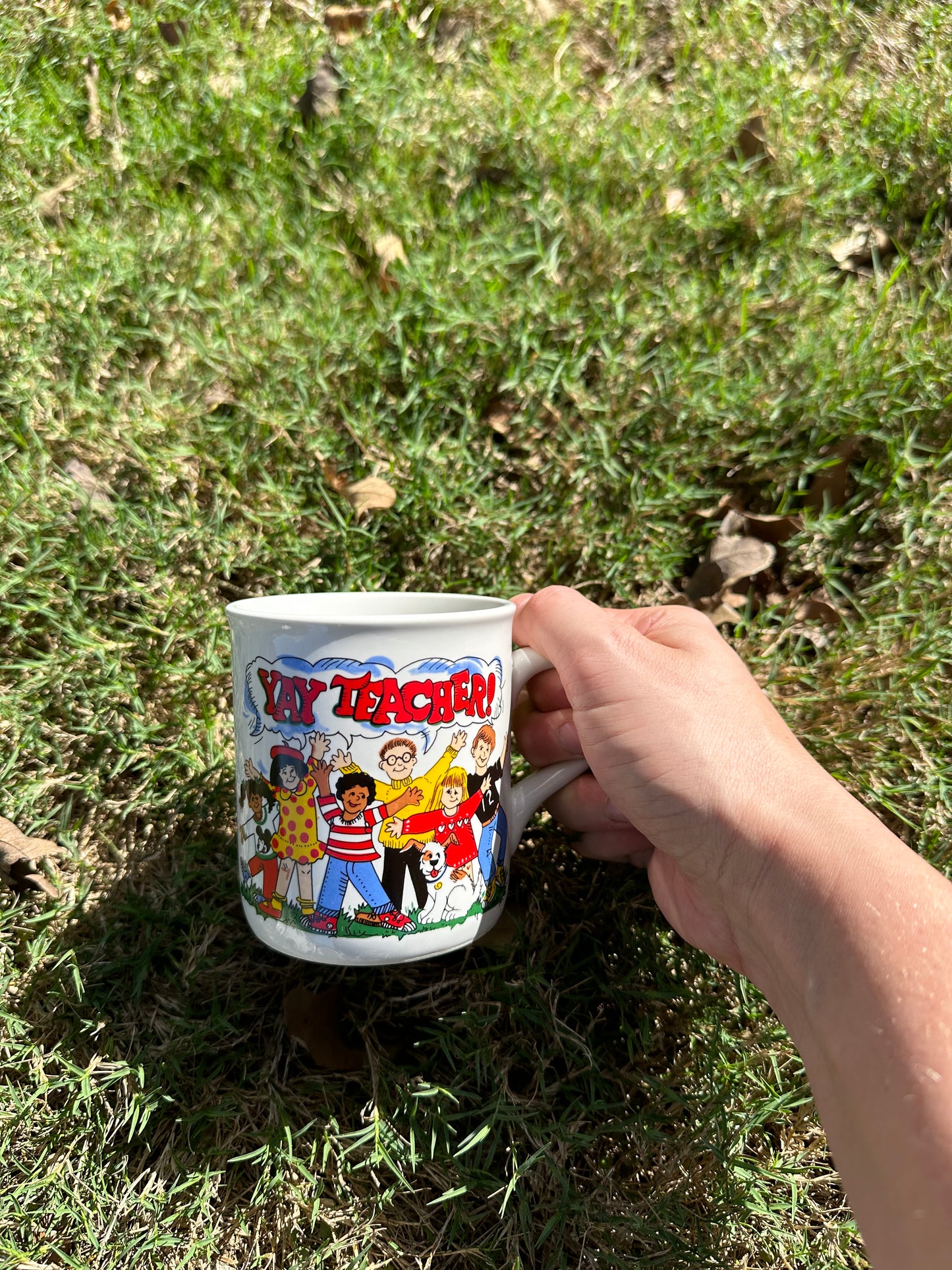 Vintage Yay Teacher Coffee Mug