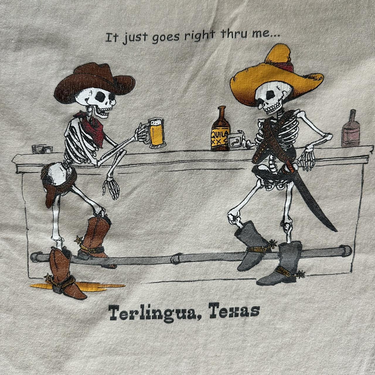 Skeleton Cowboys in Bar Terlingua, Texas Graphic T-Shirt